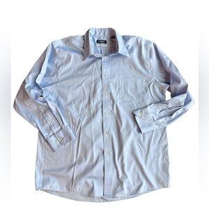 Men’s Chaps Blue Button Down 17 32/33 100% cotton Regular Fit